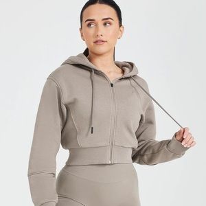 OnerActive Classic Lounge Crop Zip Hoodie, Minky, Medium BRAND NEW